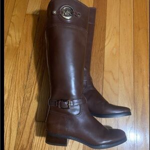 Michael Kors Chestnut Leather Knee-High Boots
